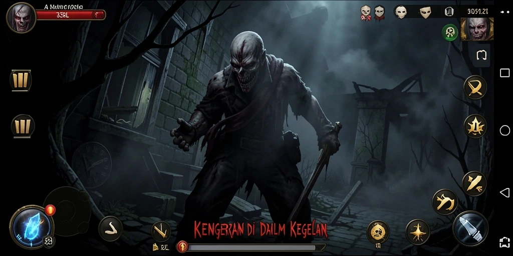 Screenshot menampilkan gameplay mencekam dari 33L dengan suasana yang gelap.