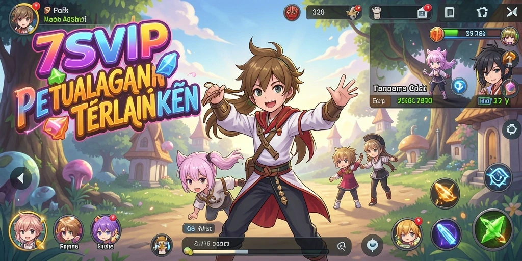 Tampilan gameplay yang menarik dari 7SVIP dengan karakter Anime.