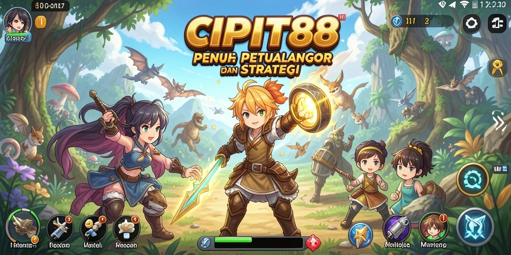 Screenshot permainan CIPIT88 yang menunjukkan aksi seru dalam dunia anime.