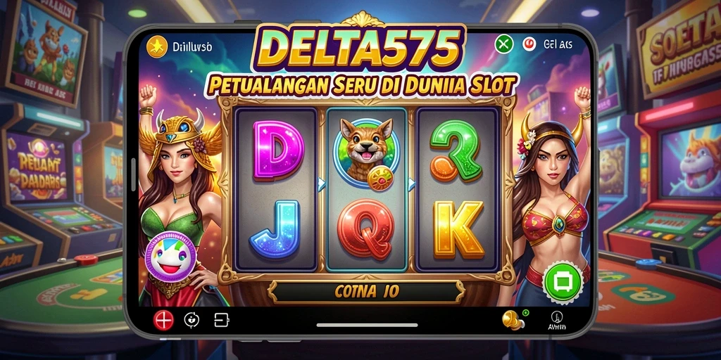 Tampilan gameplay yang mengasyikan dan penuh warna dari DELTA575.