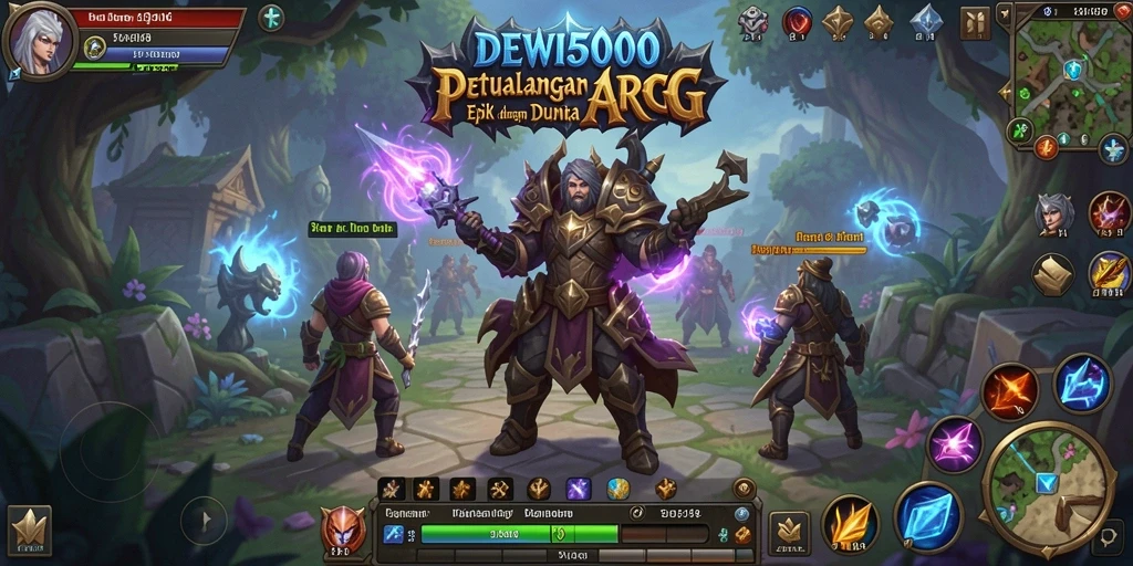 Screenshot DEWI5000 menampilkan pertarungan seru dalam dunia ARPG.