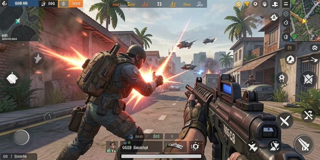 Gameplay seru G668 dalam pertempuran TPS yang intens.