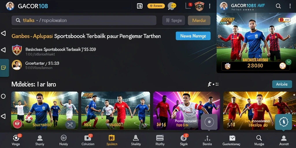 Tampilan permainan taruhan olahraga di GACOR108 yang menarik.