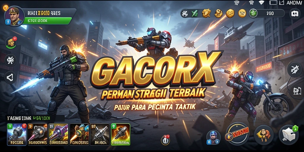 Tampilan dinamis dari pertempuran strategi di GACORX.