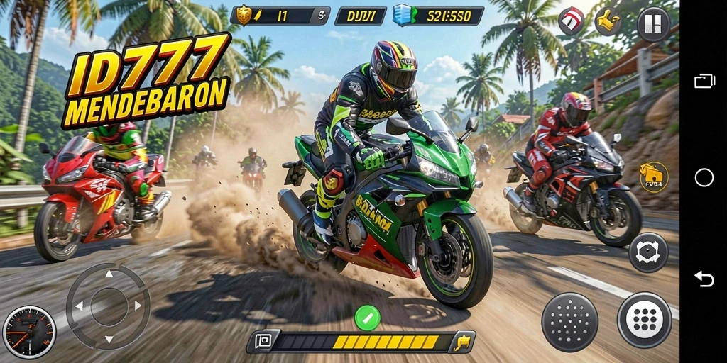 Gameplay balapan motor yang seru dan mendebarkan di ID777.