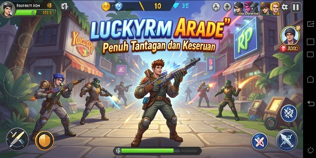 Tampilan gameplay seru dan menegangkan dari LUCKYRP saat mencoba menyelesaikan level.