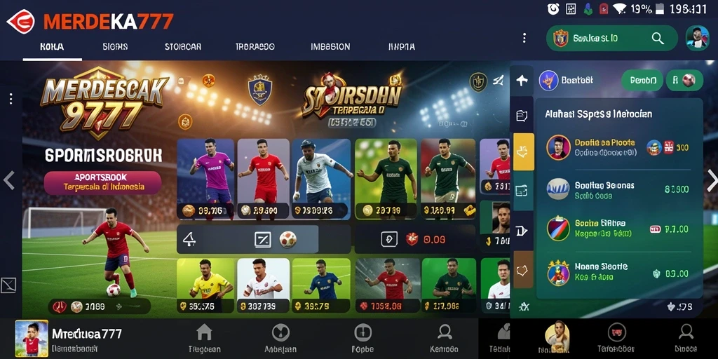 Tampilan menarik dari gameplay taruhan olahraga MERDEKA777