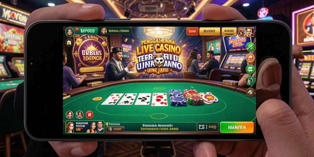Gameplay Live Casino yang mendebarkan dan interaktif.