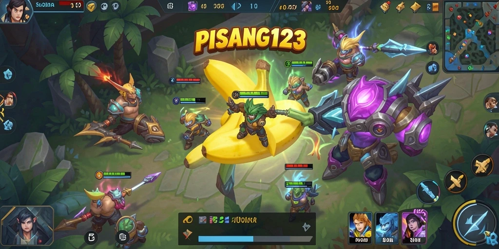 Screenshot gameplay PISANG123 yang menunjukkan aksi pertarungan seru.