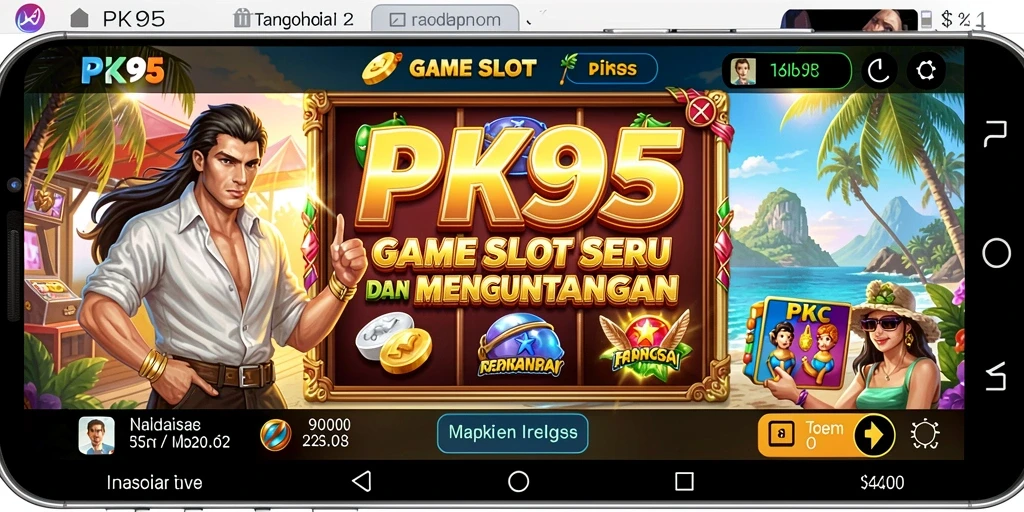 Screenshot utama PK95 menampilkan gameplay Slot yang mengesankan.