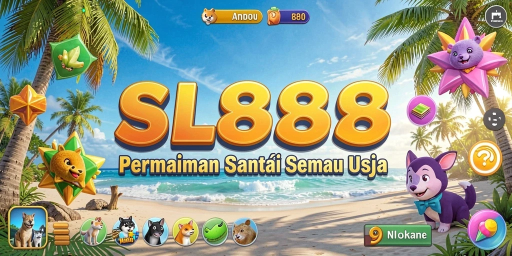 Screenshot menampilkan gameplay SL888 yang menarik dan penuh warna.